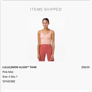 Lululemon Align Tank- 4 never worn